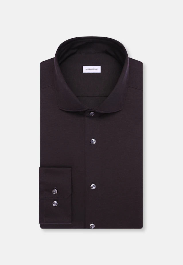 Shaped Jersey shirt Uni in Schwarz |  Seidensticker Onlineshop