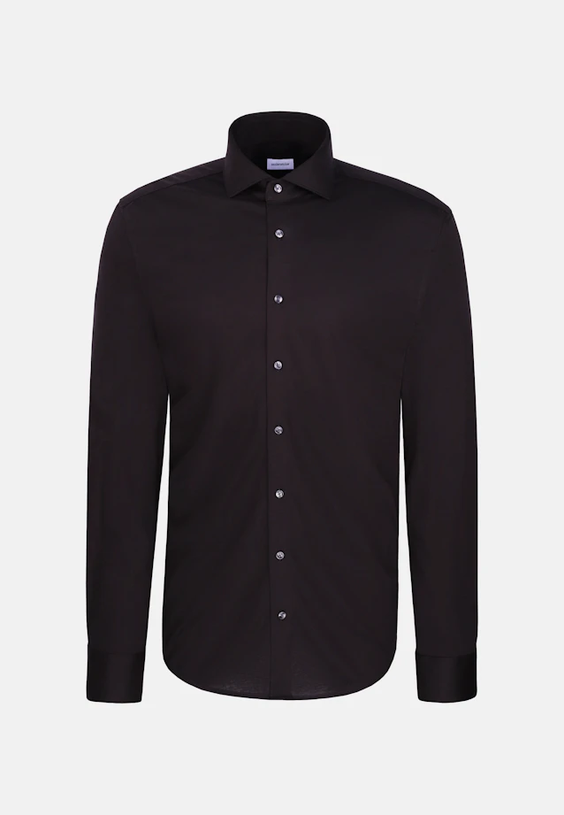 Shaped Jersey shirt Uni in Schwarz |  Seidensticker Onlineshop
