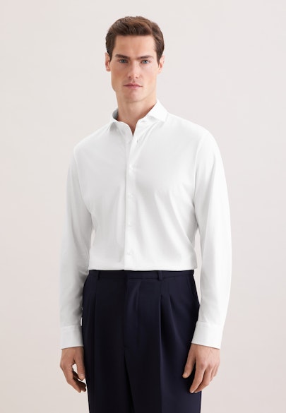 Shaped Jersey shirt Uni in Weiß |  Seidensticker Onlineshop