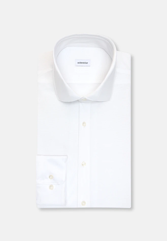 Shaped Jerseyhemd Uni in Weiß | Seidensticker Onlineshop