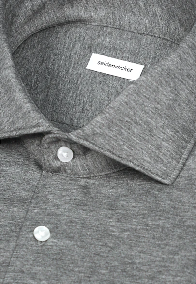 Shaped Jerseyhemd Uni in Grau |  Seidensticker Onlineshop