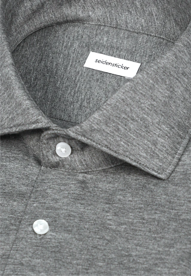 Shaped Jerseyhemd Uni in Grau |  Seidensticker Onlineshop