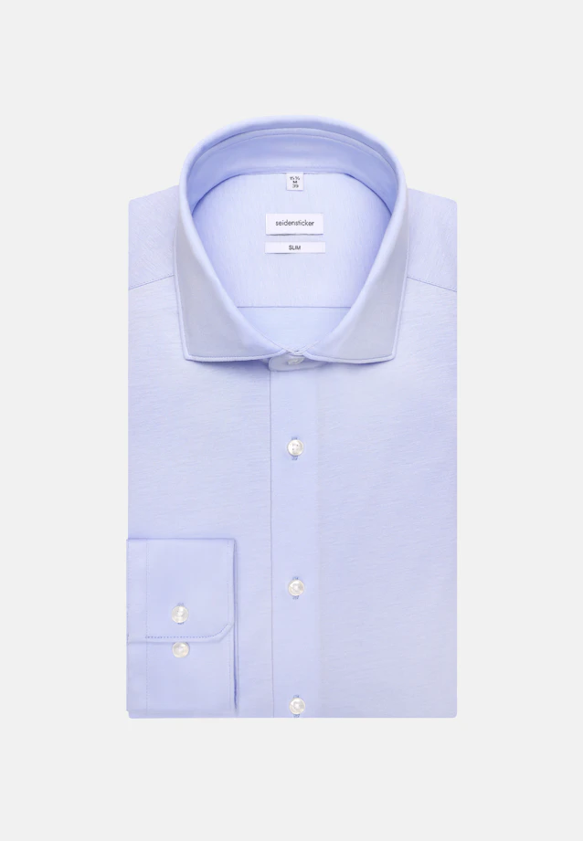 Shaped Jerseyhemd Uni in Hellblau |  Seidensticker Onlineshop