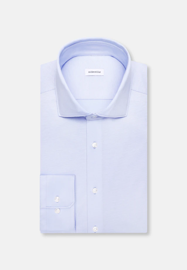Shaped Jerseyhemd Uni in Hellblau |  Seidensticker Onlineshop