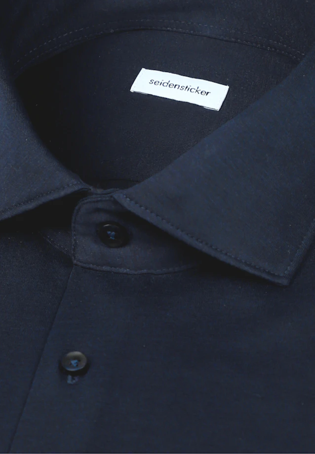 Shaped Jersey shirt Uni in Dunkelblau |  Seidensticker Onlineshop