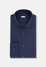Shaped Chemise en jersey Uni in Bleu Foncé |  Seidensticker Onlineshop