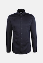 Shaped Chemise en jersey Uni in Bleu Foncé |  Seidensticker Onlineshop