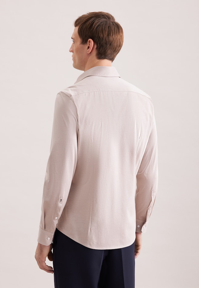 Shaped Chemise en jersey Uni dans Beige | Boutique en ligne Seidensticker