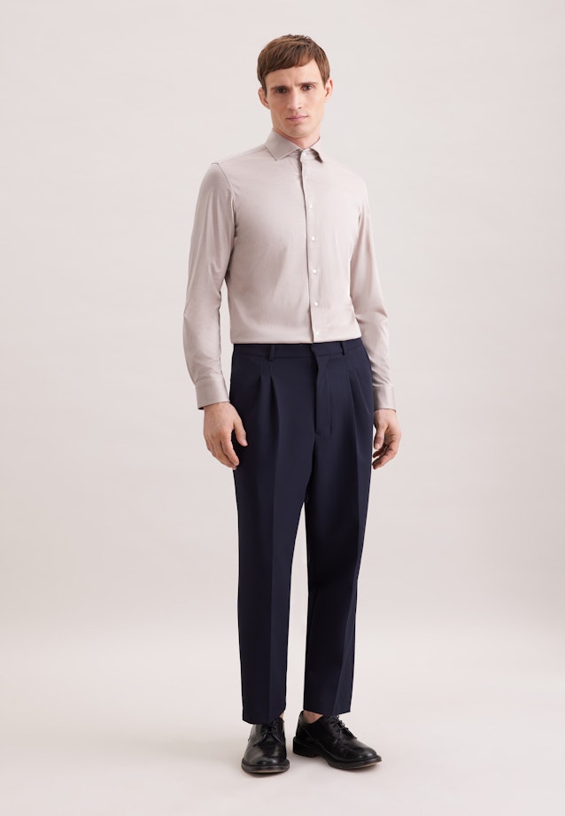 Shaped Chemise en jersey Uni in Beige |  Seidensticker Onlineshop