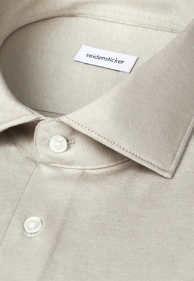 Shaped Chemise en jersey Uni in Beige |  Seidensticker Onlineshop