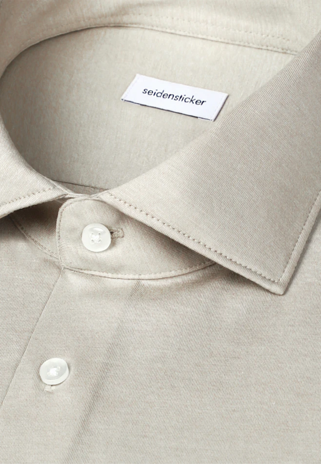 Shaped Jerseyhemd Uni in Beige | Seidensticker Onlineshop