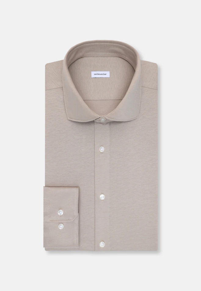 Shaped Jersey shirt Uni in Beige | Seidensticker online shop