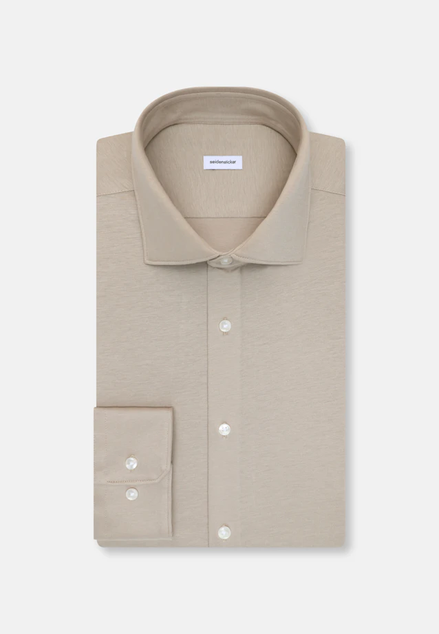 Shaped Jersey shirt Uni in Beige |  Seidensticker Onlineshop