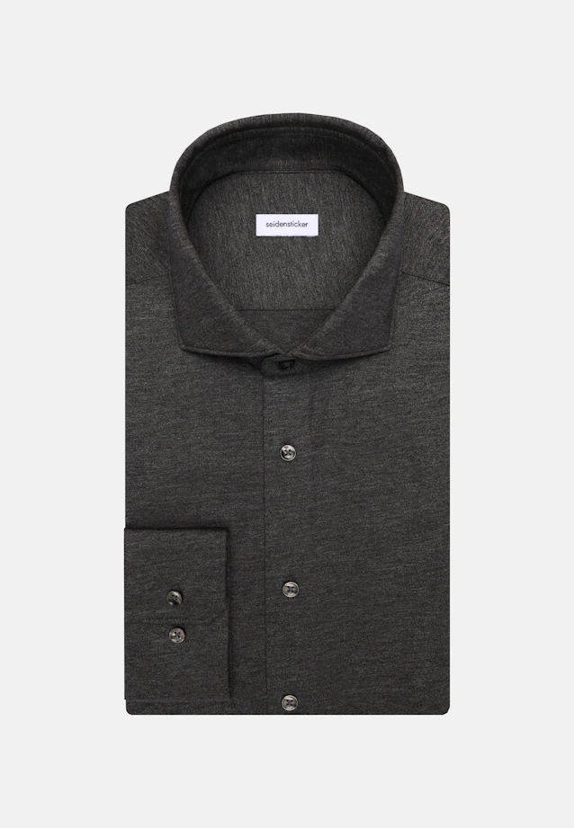 Shaped Chemise en jersey Uni in Gris |  Seidensticker Onlineshop