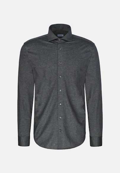 Shaped Jerseyhemd Uni in Grau |  Seidensticker Onlineshop