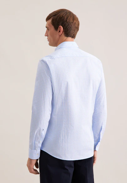 Slim Casual Hemd Karo in Hellblau |  Seidensticker Onlineshop