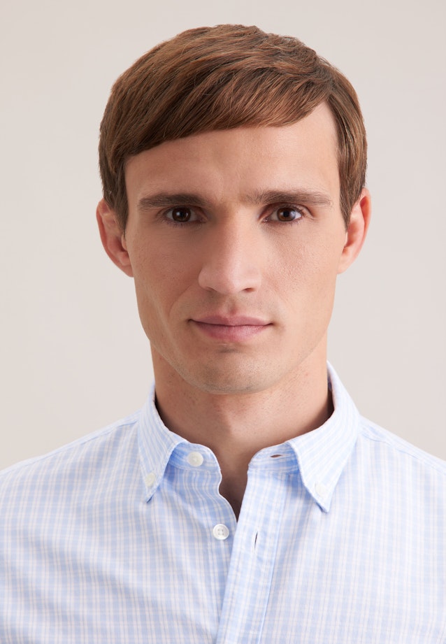 Slim Casual Hemd Karo in Hellblau |  Seidensticker Onlineshop