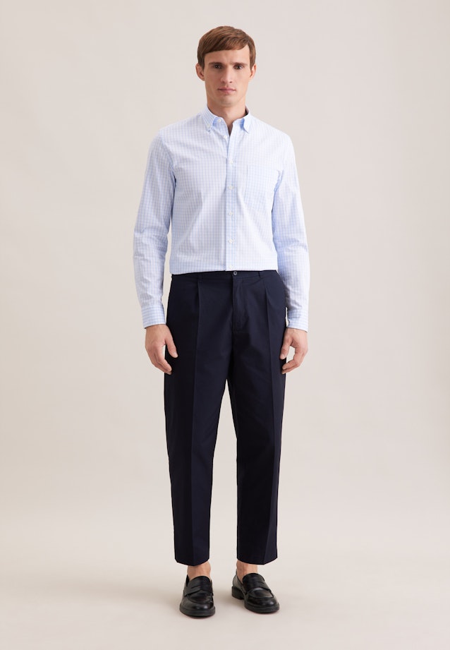 Slim Casual Hemd Karo in Hellblau |  Seidensticker Onlineshop
