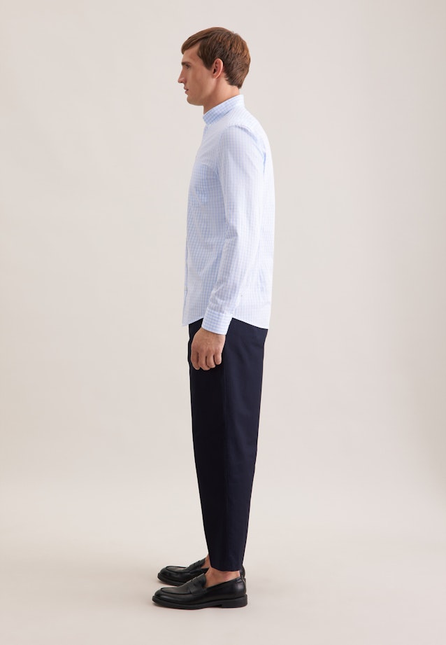 Slim Casual Hemd Karo in Hellblau |  Seidensticker Onlineshop