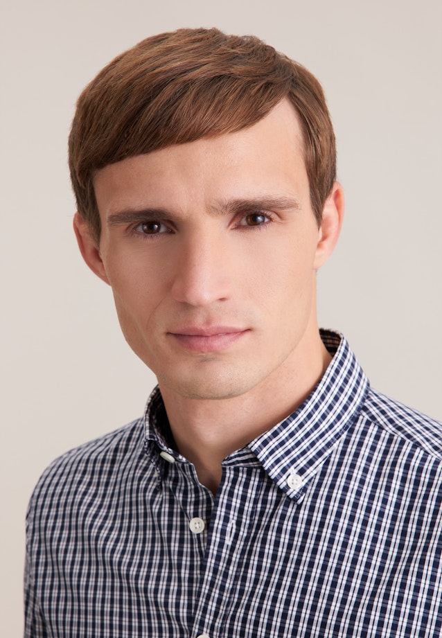 Slim Casual Hemd Karo in Dunkelblau |  Seidensticker Onlineshop