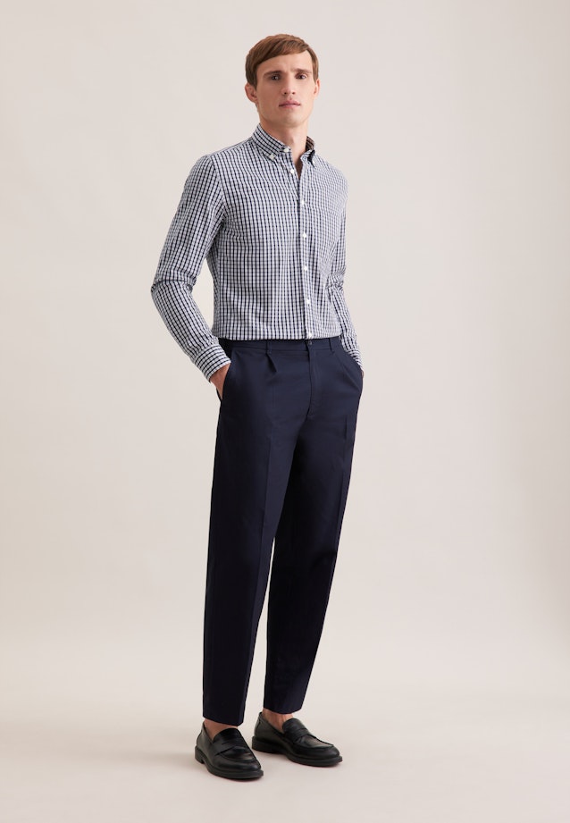 Slim Casual Hemd Karo in Dunkelblau |  Seidensticker Onlineshop