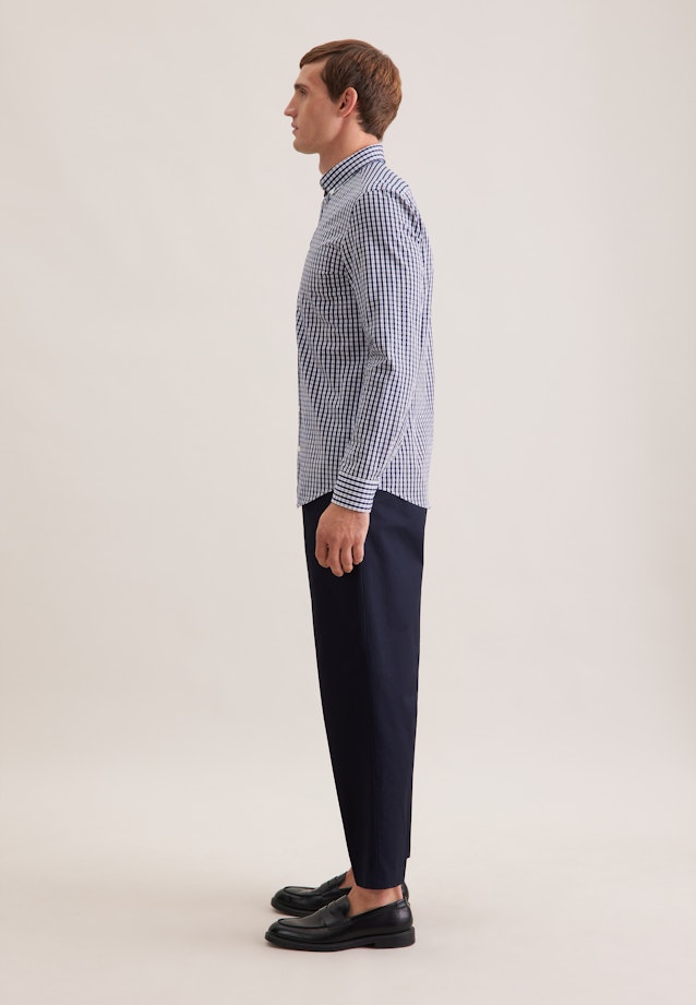 Slim Casual Hemd Karo in Dunkelblau |  Seidensticker Onlineshop