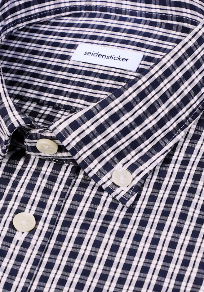 Slim Chemise décontractée carreaux dans Bleu Foncé | Boutique en ligne Seidensticker