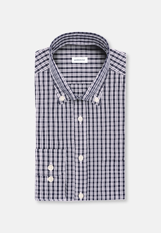Slim Casual Hemd Karo in Dunkelblau |  Seidensticker Onlineshop
