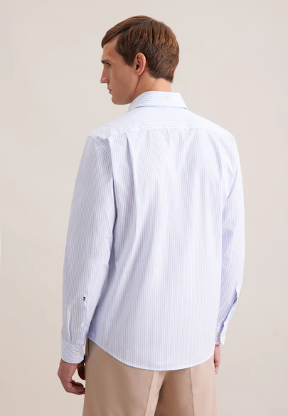 Regular Casual Hemd Gestreift in Hellblau |  Seidensticker Onlineshop