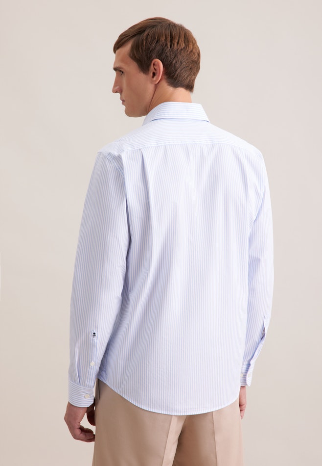 Regular Chemise décontractée Rayures dans Bleu Clair | Boutique en ligne Seidensticker