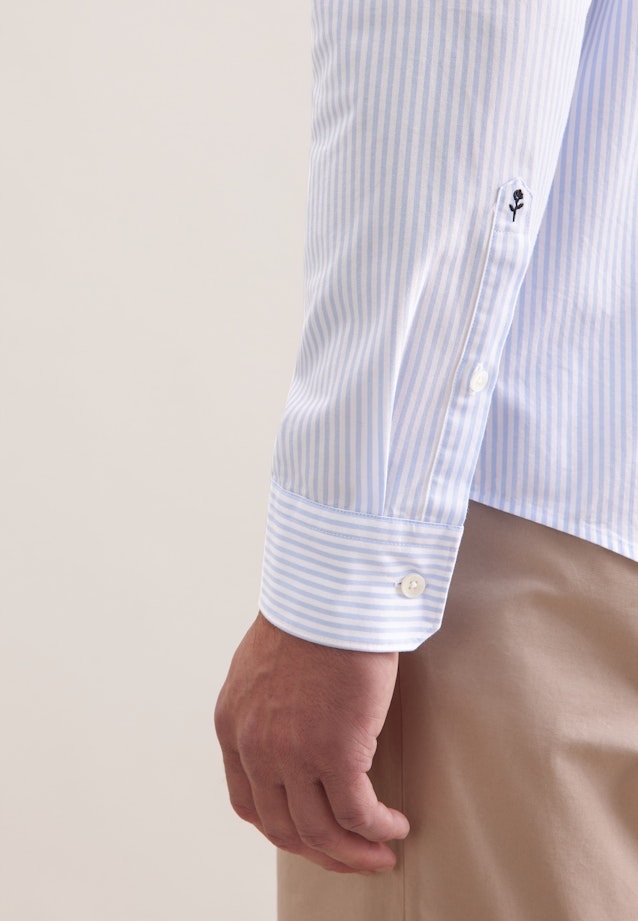 Regular Casual Hemd Gestreift in Hellblau |  Seidensticker Onlineshop