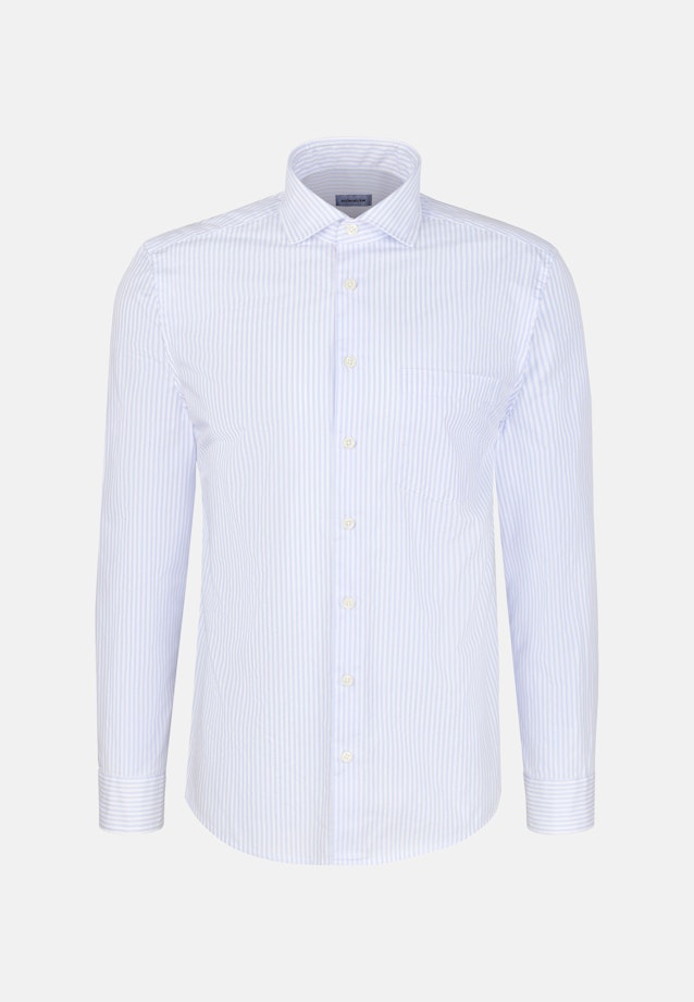 Regular Chemise décontractée Rayures in Bleu Clair |  Seidensticker Onlineshop