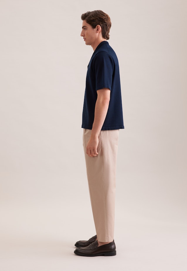 Regular Strick Resort Hemd Uni in Dunkelblau |  Seidensticker Onlineshop