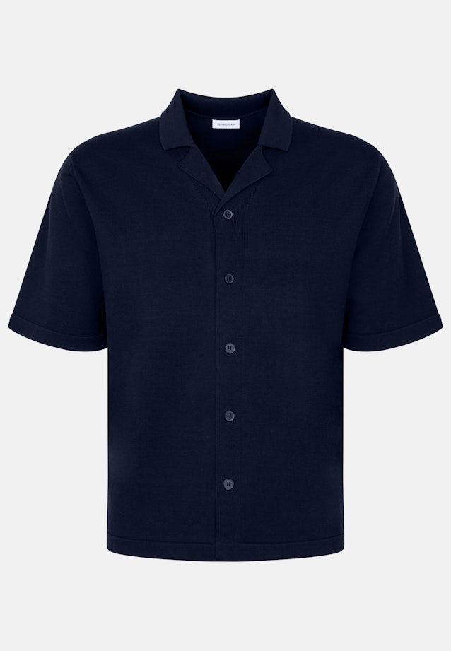 Regular Strick Resort Hemd Uni in Dunkelblau |  Seidensticker Onlineshop
