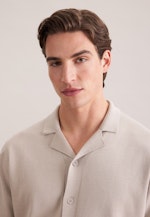 Regular Strick Resort Hemd Uni in Beige |  Seidensticker Onlineshop