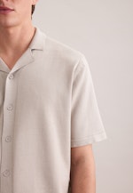 Regular Strick Resort Hemd Uni in Beige |  Seidensticker Onlineshop