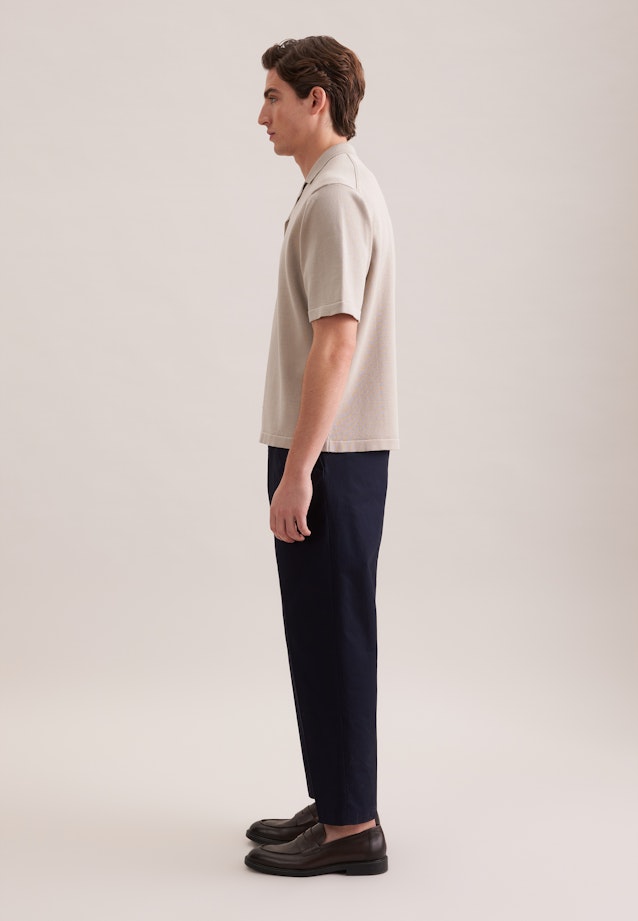 Regular Strick Resort Hemd Uni in Beige |  Seidensticker Onlineshop