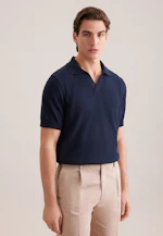 Regular Polo Uni in Bleu Foncé |  Seidensticker Onlineshop