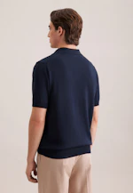 Regular Polo Uni in Bleu Foncé |  Seidensticker Onlineshop