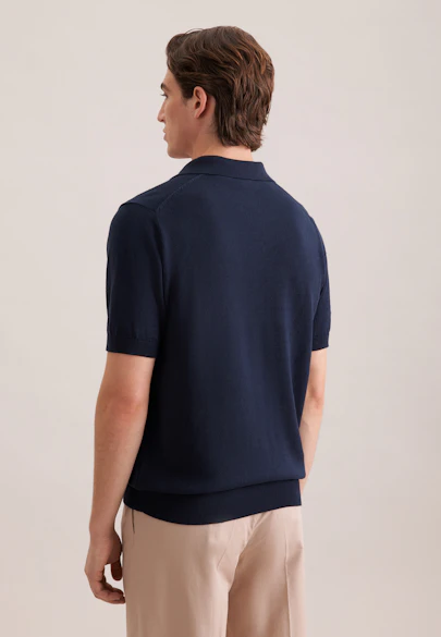 Kragen Polo Uni in Dunkelblau |  Seidensticker Onlineshop