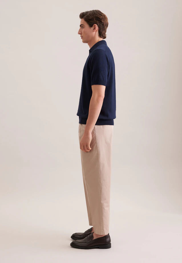 Regular Polo Uni in Bleu Foncé |  Seidensticker Onlineshop