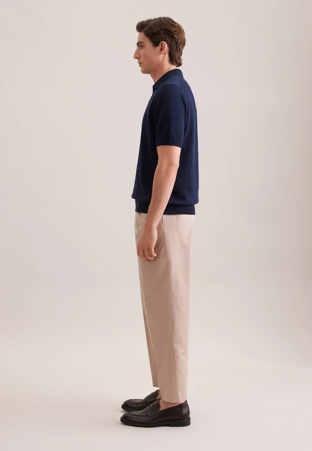 Regular Polo Uni in Bleu Foncé |  Seidensticker Onlineshop