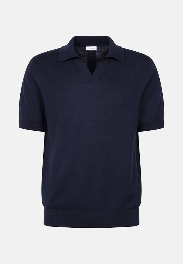 Regular Polo Uni in Bleu Foncé |  Seidensticker Onlineshop