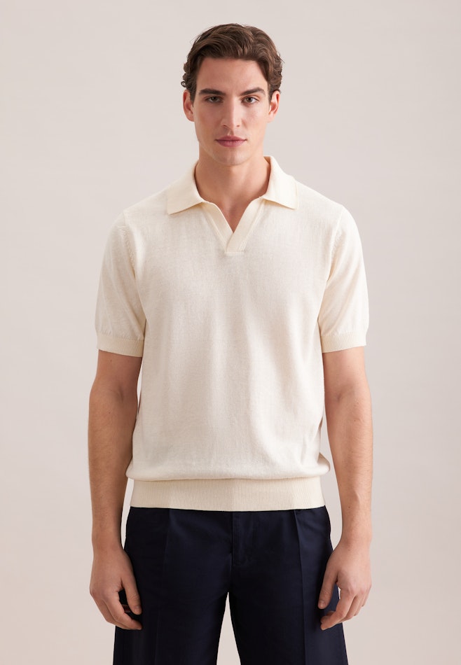 Regular Polo Uni in Ecru | Seidensticker Onlineshop
