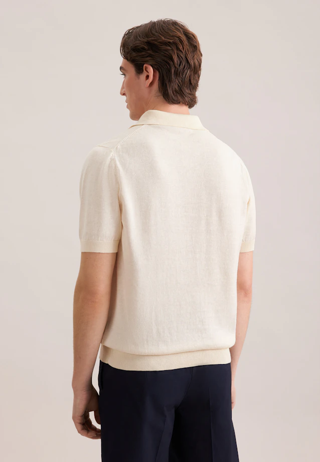 Kragen Polo Uni in Ecru |  Seidensticker Onlineshop