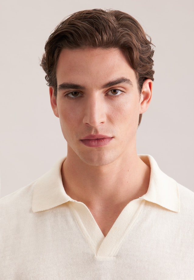 Regular Polo Uni in Ecru |  Seidensticker Onlineshop