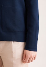 Regular Strick-Jacke Uni in Dunkelblau |  Seidensticker Onlineshop