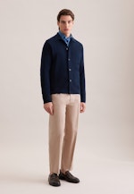 Regular Strick-Jacke Uni in Dunkelblau |  Seidensticker Onlineshop