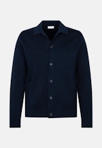 Regular Strick-Jacke Uni in Dunkelblau |  Seidensticker Onlineshop