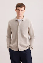Kragen Strick-Jacke Uni in Beige |  Seidensticker Onlineshop